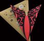 Preview: Phönix Rot / Samtdruck  - Faltbarer Leuchtstern, Weihnachtsstern aus Papier mit Samtdruck-5 Zacken, 60 cm